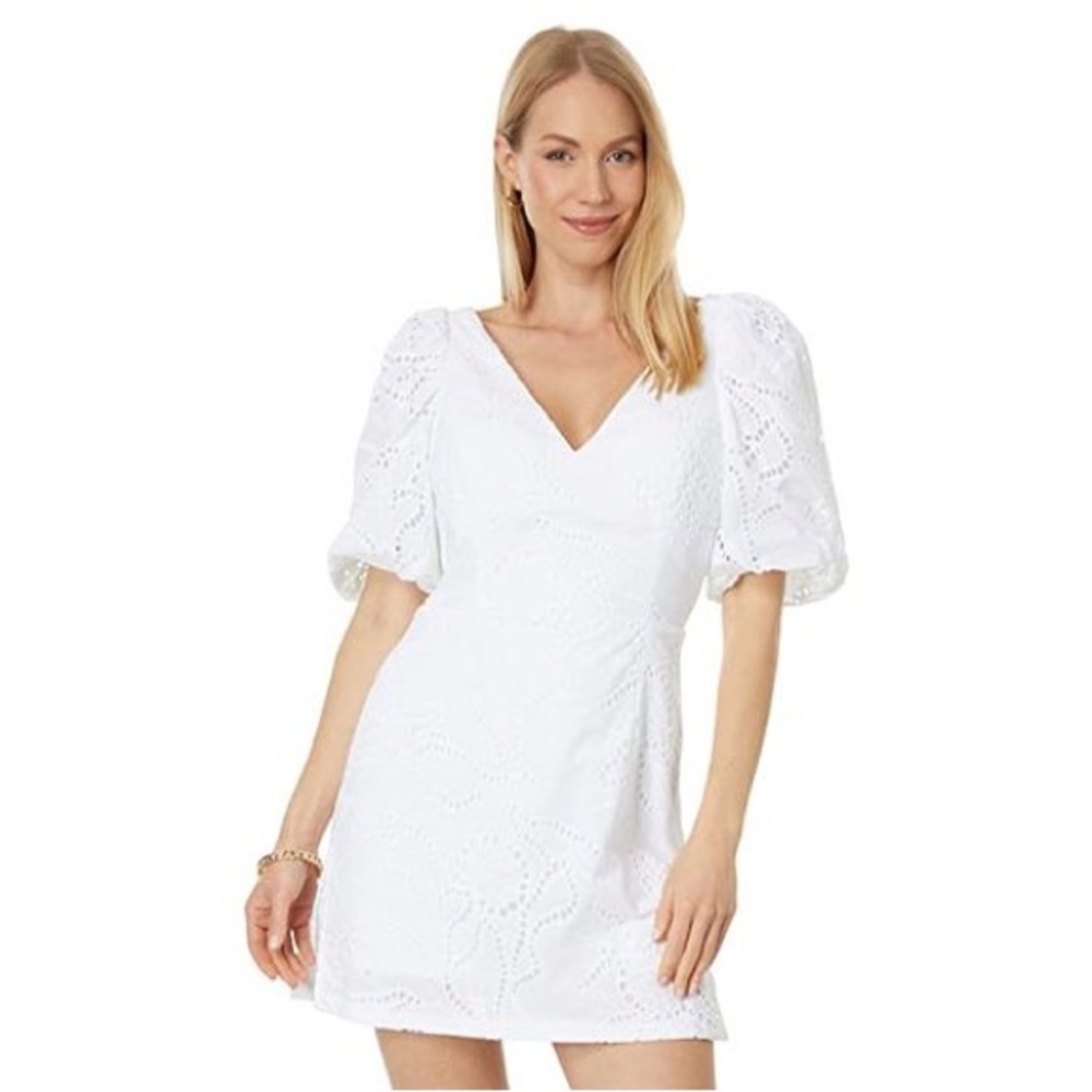 Lilly Pulitzer White Celestine V Neck Romper